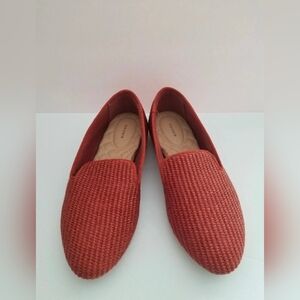 BIRDIES The Starling Terracotta Textile Upper Woven Shoes Flats Women's Sz 7.5